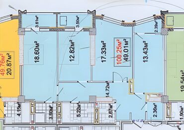 я куплю квартиру: 3 комнаты, 100 м², 7 этаж, ПСО (под самоотделку)