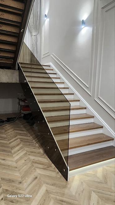 Готовые перила: Готовые перила, Материал: Стекло, Для лестницы — 6