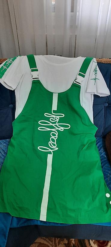 jumper: Qadın üçün gün paltarı + T‑şört dəsti - Model: askılı, tənzimlənən — 1