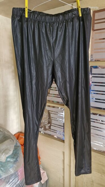 italijanske pantalone: 2XL (EU 44), Lycra, color - Black, Single-colored