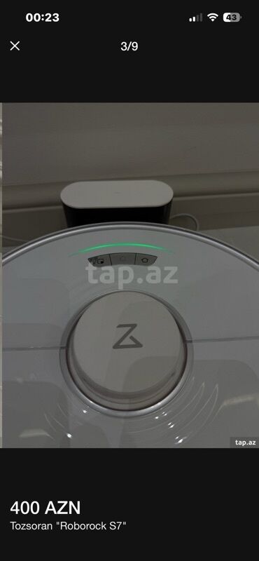 Tozsoranlar: Məhsul: Robot tozsoran Roborock S7 Qiymət: 400 AZN Xüsusiyyətlər: - — 4