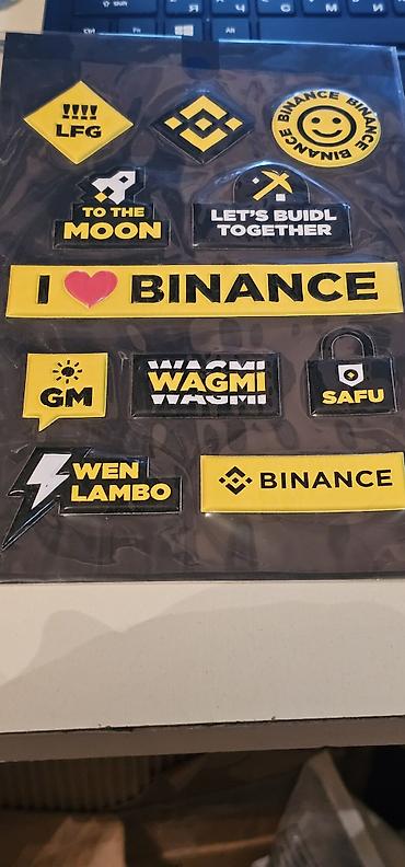 3д стикеры: Набор фирменных наклеек Binance (крипто‑мемы и логотипы) 2 штуки — 1