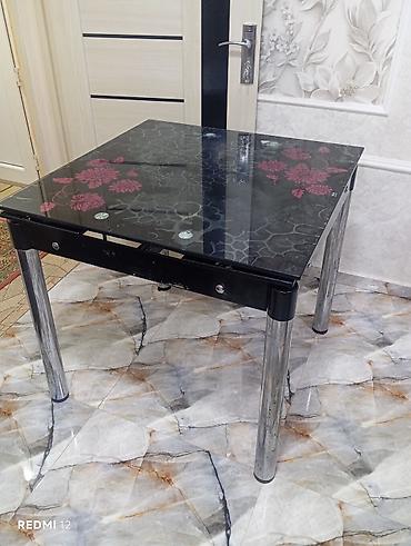 embawood metbex: Şüşə səthli transformasiya olunan masa - Material: qalın temperli — 3