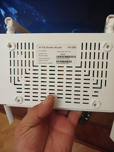 modem adapter: Wi‑Fi 6 (AX1800) simsiz router Xüsusiyyətlər: - Standart: Wi‑Fi 6 — 1