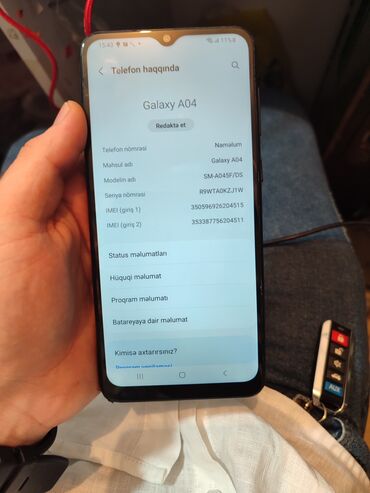 samsung 10a: Samsung Galaxy A04, 64 ГБ, цвет - Голубой, Сенсорный, Две SIM карты, Face ID