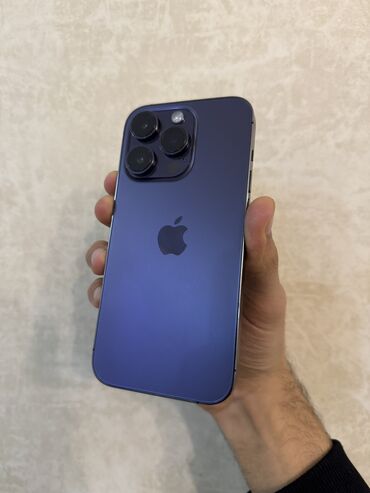 ayfon 3 kamera: IPhone 14 Pro, 256 GB, Deep Purple, Face ID, Sənədlərlə