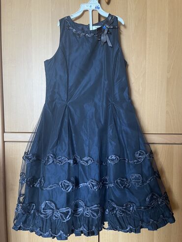платье на 7 лет: Детское платье, цвет - Синий, Б/у