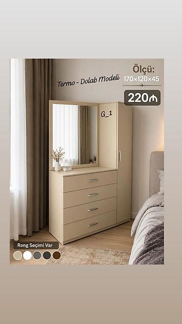 Termo – Dolab modeli - Ölçü: 170 × 120 × 45 sm - Qiymət: 220 ₼ - Rəng
