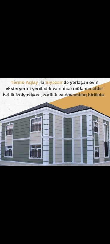 Sifarişlə əl işləri: Termo Aqlay ilə fasad yenilənməsi eksteryer dizaynı xidməti pulsuz