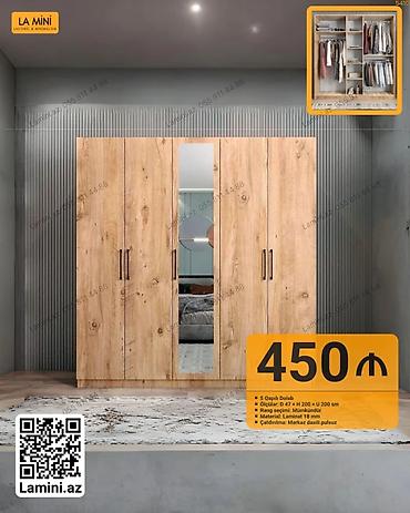 Mebel: LA MINI 5 qapılı dolab - Ölçülər: Dərinlik 47 sm × Hündürlük 200 sm × — 1