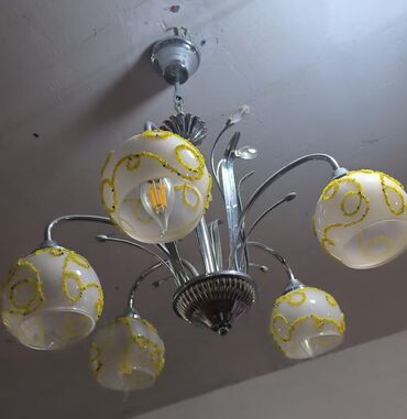 5 20 taxta işlenmiş: Çılçıraq, 5 lampa