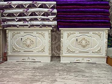 Спальные гарнитуры: Спальный гарнитур, Б/у, Двуспальная кровать, Трюмо, Тумба, цвет - Бежевый — 6