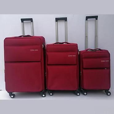 Putni koferi i torbe: Set kofera za putovanje – 3 komada, crvena boja - Brend: Reddy Wengie — 1