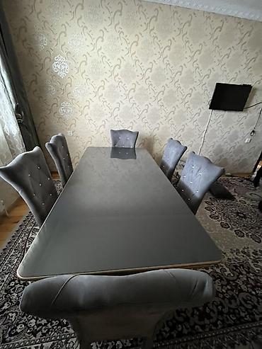 Yemək otağı üçün masa və 6 ədəd stul dəsti - Stil: Müasir-klassik lalafo.az -da Yemək otağı üçün masa və 6 ədəd stul dəsti - Stil: Müasir-klassik