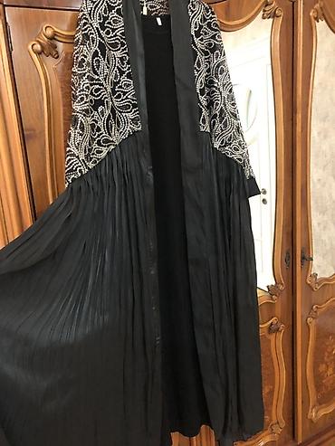 sumqayitda jaket: Zərif abaya/kimono üslublu qadın üst geyimi - Rəng: qara - Üst hissə — 2