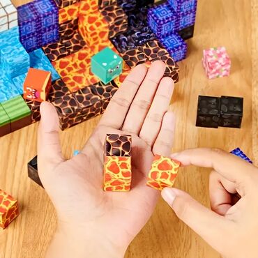 где можно купить магнитные шарики: Кубики магнитные Minecraft 🔥 1️⃣ 200 шт + 10 минифигурок - 1950 сом