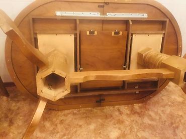 Столы: Кухонный стол, Б/у, Овальная, Раскладной — 6