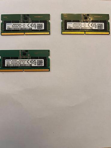 kompüter satisi: Operativ yaddaş (RAM) Samsung, 8 GB, > 4000 Mhz, DDR5, Noutbuk üçün, İşlənmiş — 8