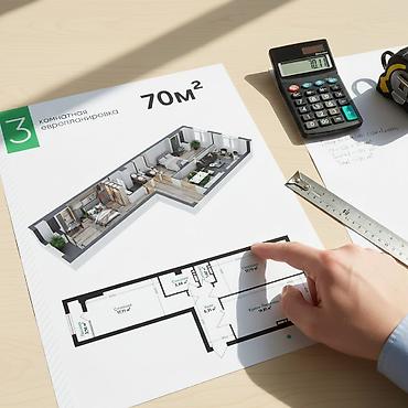 артвин эсентай: 3 комнаты, 70 м², АЮ Гранд Индивидуалка, 8 этаж, ПСО (под самоотделку) — 1
