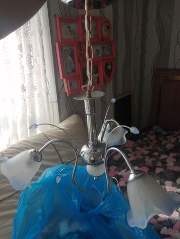 Şəkil və rəsmlər üçün çərçivələr: Çılçıraq, 5 lampa, Metal