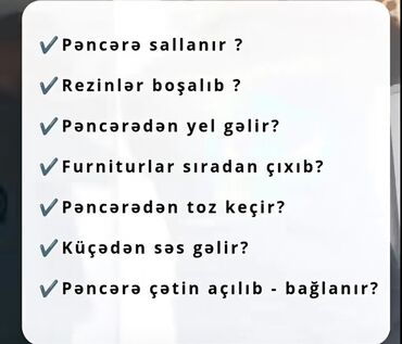 ремонт мелкой бытовой техники: Xidmət: Plastik/alüminium pəncərələrin sazlanması və təmiri