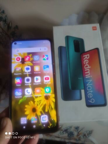 ош пирим: Xiaomi Redmi Note 9, Колдонулган, 128 ГБ, түсү - Көк, 2 SIM
