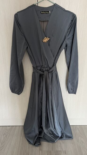 женская одежда платья: Вечернее платье, Длинная модель, Шелк, С рукавами, S (EU 36), M (EU 38)