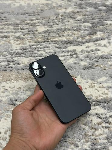 apple studio: IPhone 16, Новый, 128 ГБ, Черный, Наушники, Зарядное устройство, Защитное стекло, 93 % — 1