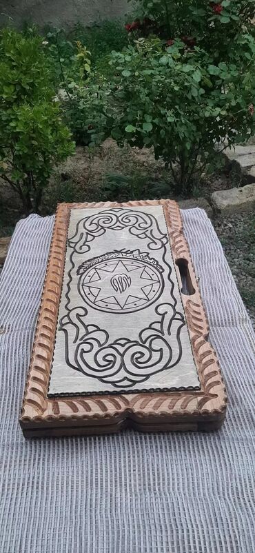 Nərdlər: Taxta nəqşli nərd taxtası - Material: taxta və qoz agaci (əl oyma -da lalafo.az — 7 Nərdlər: Taxta nəqşli nərd taxtası - Material: taxta və qoz agaci (əl oyma — 7