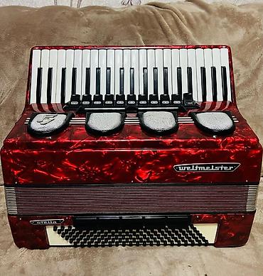 Аккордеоны: Аккордеон Weltmeister Stella, красный перламутровый корпус — 3