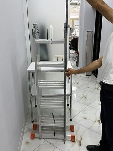 Alüminium çoxfunksiyalı qatlanan nərdivan - Material: yüngül və lalafo.az -da Alüminium çoxfunksiyalı qatlanan nərdivan - Material: yüngül və
