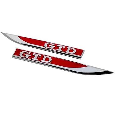 Auto delovi, gume i tjuning: VW GTD znakovi za krilo. Samolepljive oznake za krilo leva i desna — 1