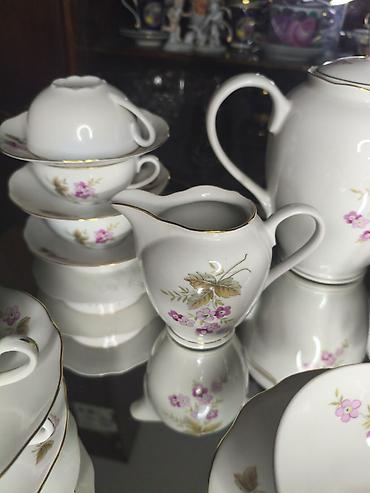 Наборы посуды: Фарфоровый столовый сервиз Цесис (Cesis, Латвия) с фирменным клеймом — 40