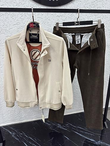 Эркектер кийими: Мужской костюм ZEGNA (куртка + брюки) - Стиль: спортивно-повседневный — 2