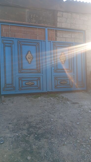 Həyət darvazaları: Dəmir Həyət darvazası, Yana açılan, Mexaniki, rəng - Mavi — 4