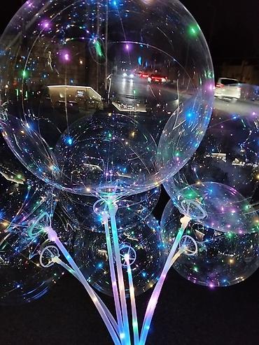 LED işıqlı şəffaf balonlar (BOBO balon) - Material: möhkəm şəffaf TPU