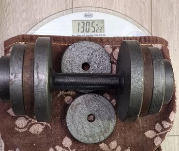 Гантели: Регулируемые разборные гантели (пара) - Материал дисков: сталь/чугун — 6