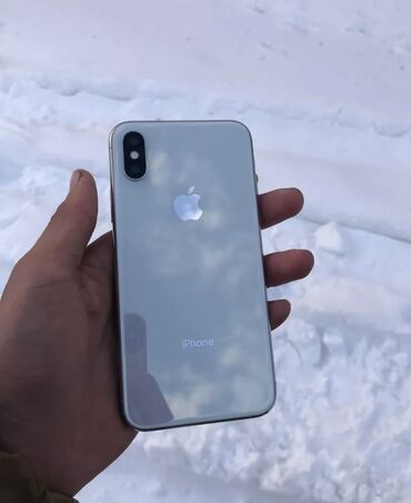 Apple iPhone: IPhone Xs, Б/у, 64 ГБ, Белый, Чехол, Защитное стекло, 100 %