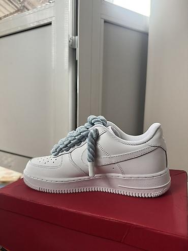 air force 1: Мужские кроссовки, 40.5, 41, 41.5, Nike, Новый, цвет - Белый, Бесплатная доставка — 3
