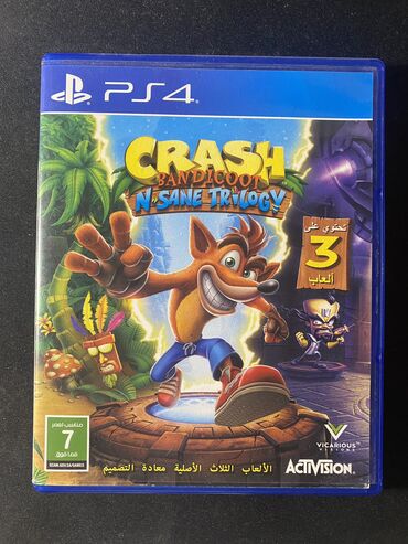 диск на пс3: Crash Bandicoot N’Sane Trilogy | Один диск с тремя частями | Отличное