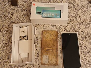 Xiaomi Redmi Note 10 smartfonu, tam dəst aksesuarları və tək dizaynlı