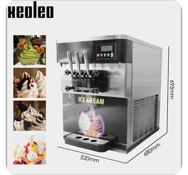 Dondurma aparatları: Dondurma aparatı Ice cream machine 3 Rəngli Masaüstü Dondurma Maşını