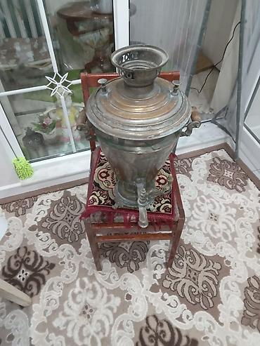 Самовары: Məhsul: Köhnə tip kömür işləyən samovar Təsvir: - Material: Latun - — 1