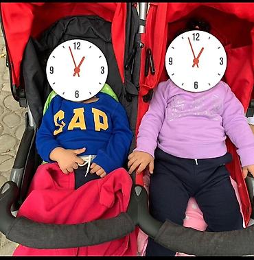 Uşaq arabaları: Əkizlər üçün araba, İşlənmiş, Yaş: 6-12 ay — 3