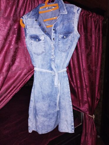 pepco teksas haljine: XL (EU 42), bоја - Svetloplava, Drugi stil, Kratkih rukava