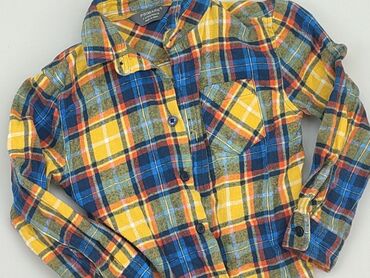 koszula oversize krotki rekaw: Koszula 3-4 lat, stan - Bardzo dobry, wzór - Kratka, kolor - Kolorowy