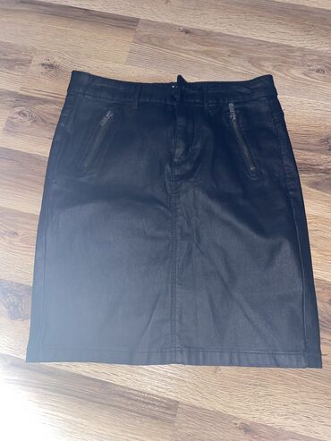 crne kozne suknje: S (EU 36), Mini, bоја - Crna