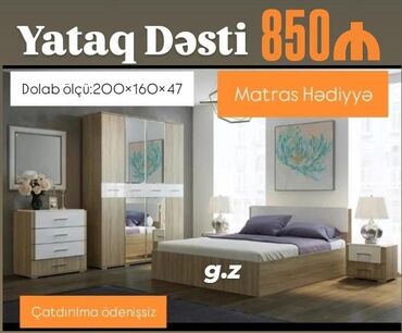 Dolablar: *Yataq Dəsti* ✔️850Azn *Rəng seçimi sərbəst* *Matras Hədiyyə*