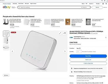 Modemi, ruteri i mrežni uređaji: 4G/LTE kućni ruter – Alcatel HH40V (Congstar HomeSpot) Ključne — 10