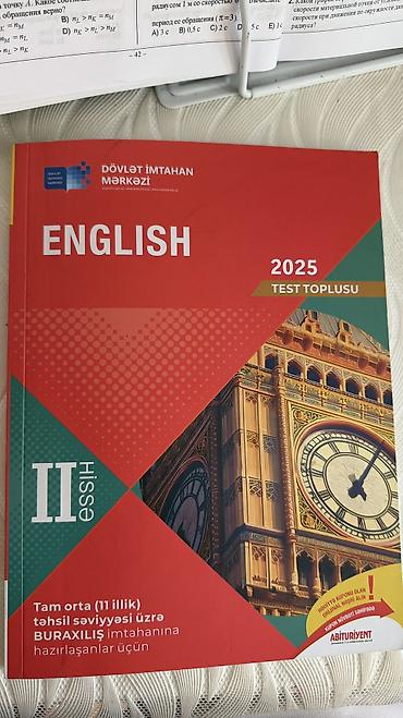 Testlər: Məhsul: “English – 2025 Test Toplusu”, II hissə Nəşriyyat: Dövlət — 1